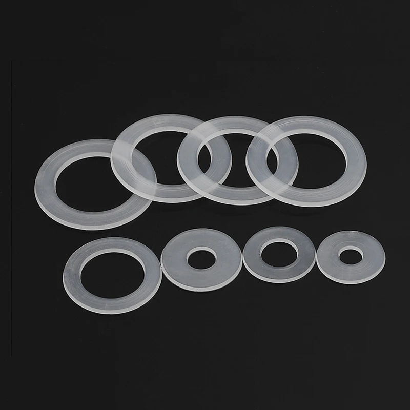 HALJIA 500 Pezzi Rondelle M2 M2,5 M3 M4 M5 M6 M8 M10 In Plastica Rondelle Gomma Rondella Piatte Guarnizione In Nylon Guarnizioni Idrauliche, Nero