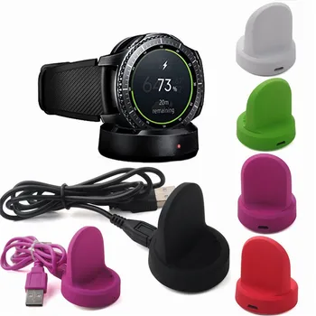 

for Samsung Galaxy Active Watch Portable Charger Rubber Colorful Small Simple Travel Base Active 2 SM-R500 Desktop Station Stand