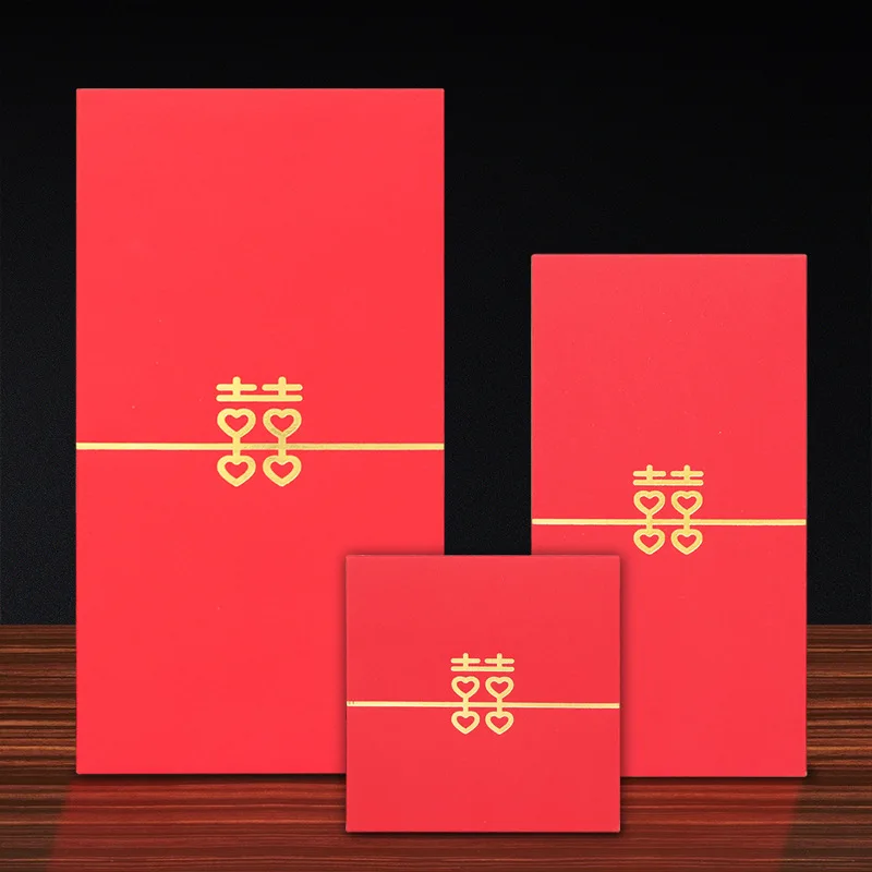 

Wholesale Marriage Supplies Wedding Red Envelope Mini Thousands Yuan Cartoon Bronze Wedding Red Packet New Style