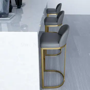 

Nordic Bar Chair Home Modern Simple Back Bar Stool Light Luxury American Bar Stool Bar Chair