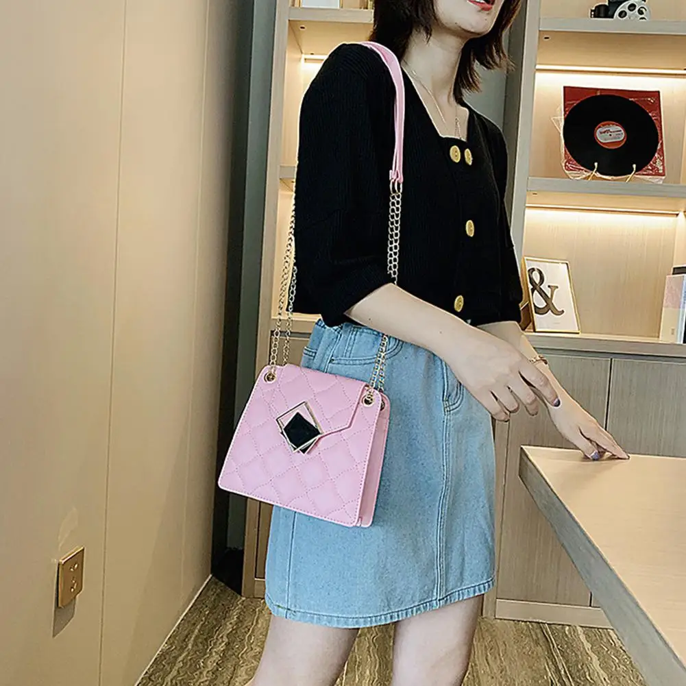 Women Fashion All Match Single Shoulder Chain Strap Satchel Bag