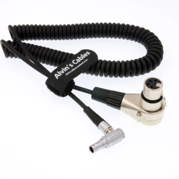 

Alvin's Cables XLR 4 Pin to Right Angle 0B 2 Pin Power Spring Cable for ARRI Alexa Camera Monitor
