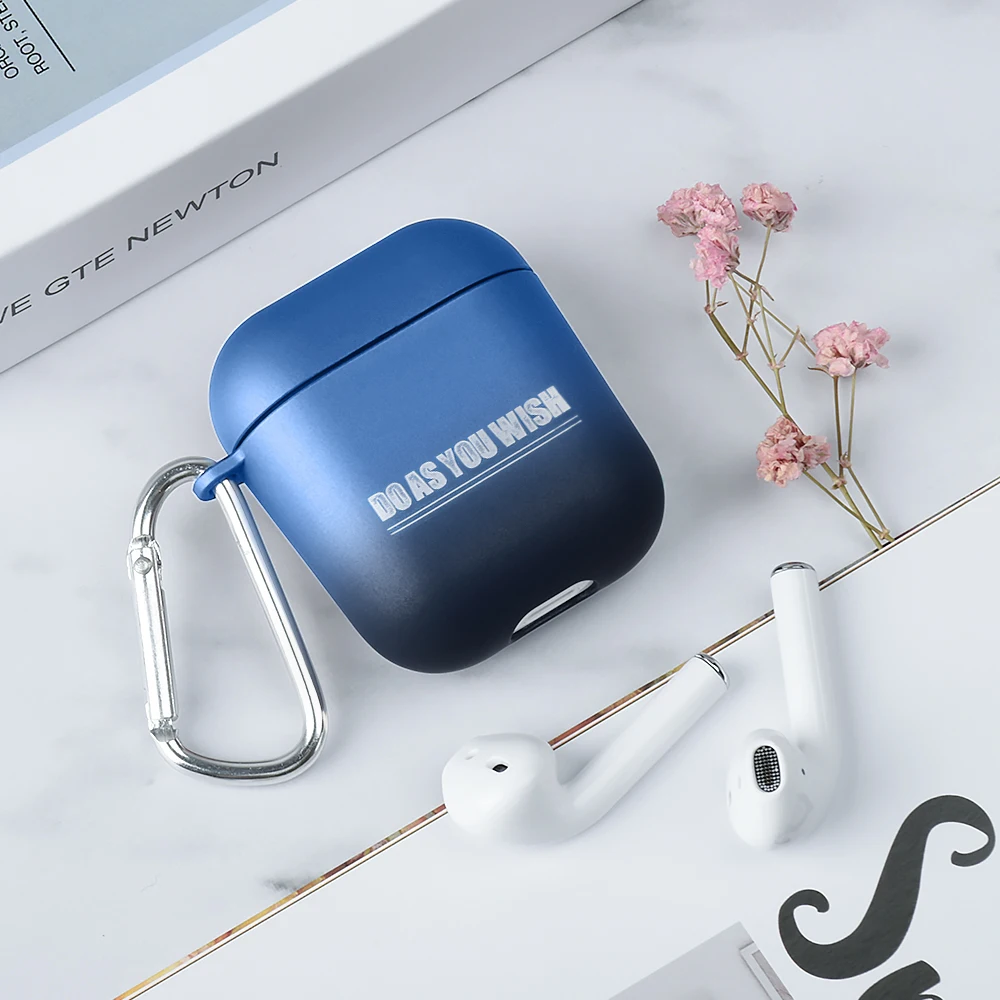 Беспроводной Bluetooth градиентный чехол для наушников Apple AirPods тонкий жесткий чехол для зарядки чехол для наушников Защитный чехол