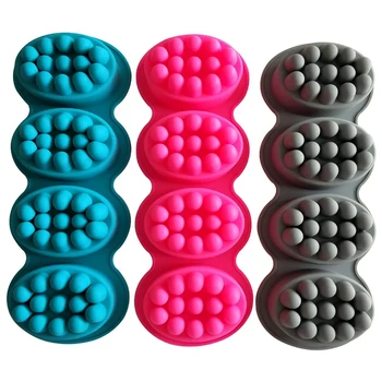 

3Pcs Massage Bar Soap Molds, 4-Cavity Massage Bar Silicone Soap Mold for DIY Soaps Making Handmade Soap Molds