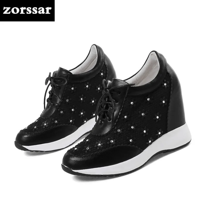 Женские кроссовки на высокой танкетке Zorssar дышащие платформе увеличивающие