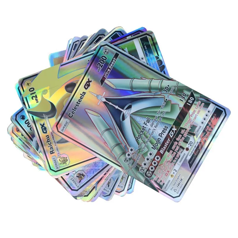 200 шт GX EX MEGA Shining carte карточные игры битва карт без повторения Пикачу карточная игра для детей игрушка