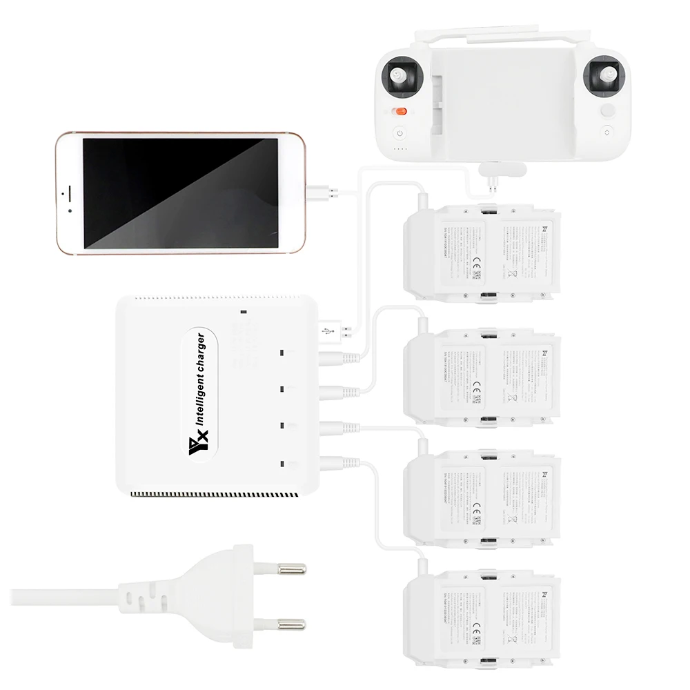 

6 in 1 Multi-Charger for FIMI X8 SE Battery Charger Hub Intelligent Batteries for FIMI X8 SE RC Drone Quadcopter