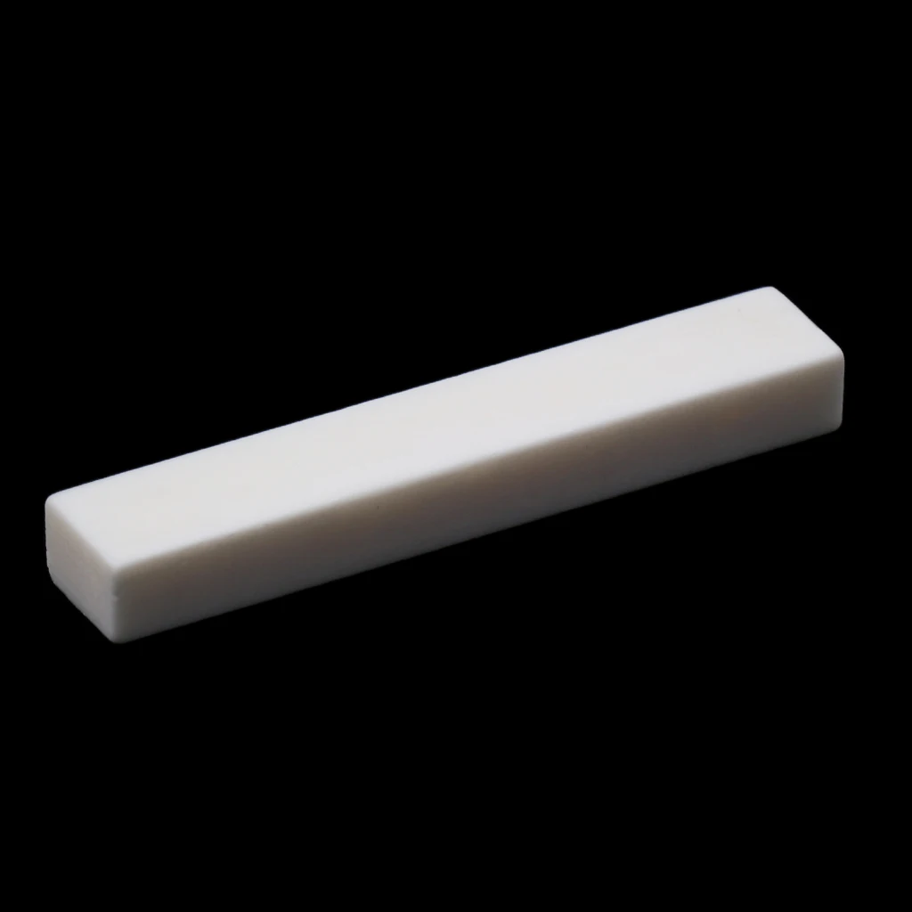 Beige Cattle Bone Nut Blank Uncut For Acoustic Or Electric Guitar 52x6x10mm