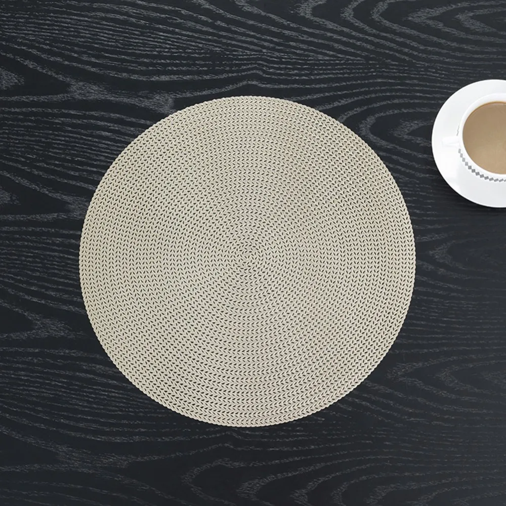 4 Styles 38cm Hotel Restaurant Round PVC Placemat Cocktail napkin Napkin Nordic Anti-scalding Insulation Table Mat Steak Pad