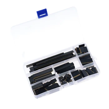 

120PCS/Box 2.54mm Single Row Pin Socket Female Header Connector 2/3/4/5/6/7/8/9/10/12/20/40Pin PCB Board Combination Kit