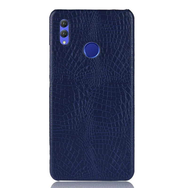 Для huawei Honor Note 10 чехлы для телефонов Жесткий Ретро крокодиловый pu кожаный чехол для Honor Note 10 защитный чехол задняя сумка оболочка - Цвет: Синий