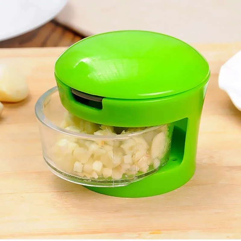 

Mini Portable ABS Stainless Steel Garlic Press Garlic Onion Food Grinder Crusher Maker Box Style Kitchen Tools