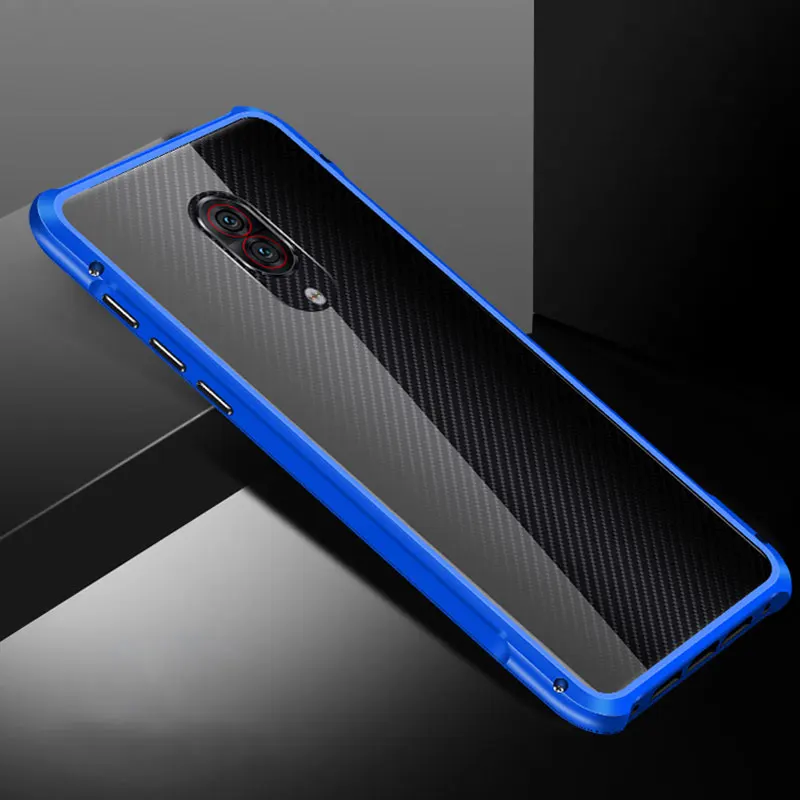 Роскошный Магнитный адсорбционный чехол для lenovo Z5 Pro, чехол из закаленного стекла, металлический бампер, противоударный чехол для lenovo Z5 Pro GT, чехол - Цвет: Синий