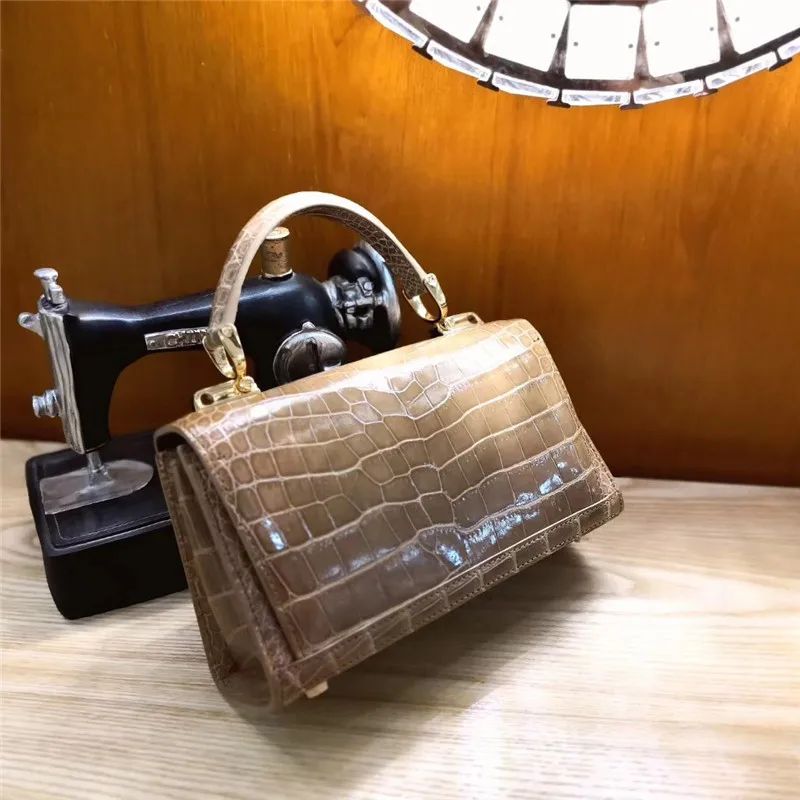 Настоящие сумки из крокодиловой кожи Аллигатор leater Сумки Роскошные сумки известный бренд ручка сумка для женские сумочки Сумка на плечо