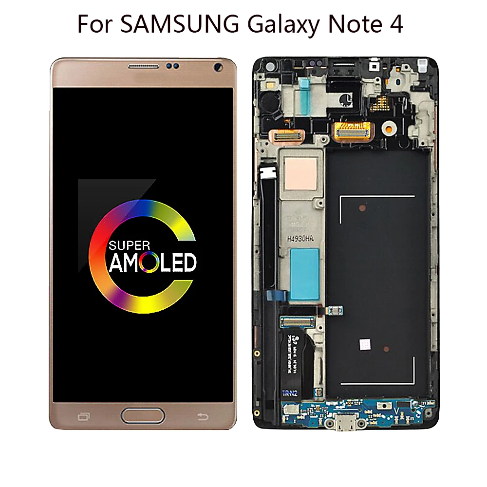 ЖК дисплей Super AMOLED для SAMSUNG GALAXY Note 4 N910A N910F N910H сенсорный экран в сборе с