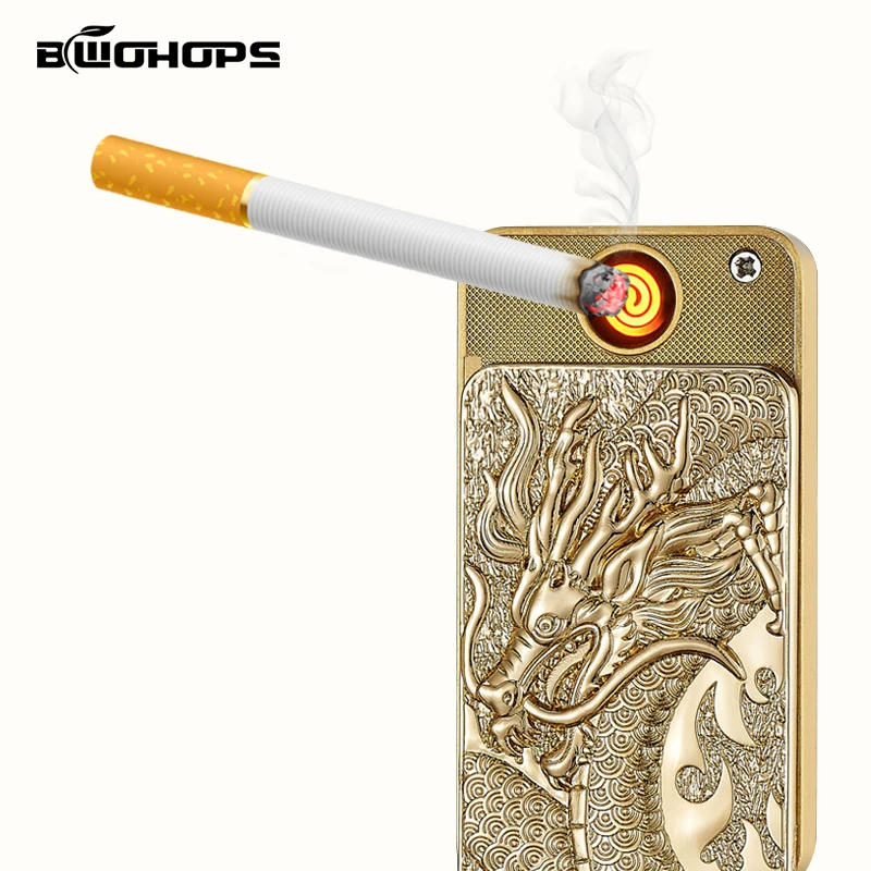 USB Электронная старинная Зажигалка Eagle& Dragon Ghost Lion беспламенный брикет перезаряжаемые сигареты Smok классические модные зажигалки