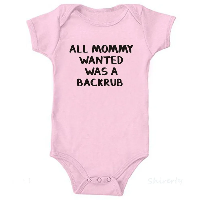 Вся одежда для новорожденных с принтом «mommy want», хлопковый комбинезон с коротким рукавом для маленьких мальчиков и девочек, унисекс, одежда для малышей 0-24 месяцев