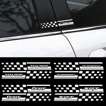 

1 pair Waterproof Auto Side Window B Pillar Car Stickers For Dodge Ram Caliber 1500 Challenger Caliber Charger Accessories decor