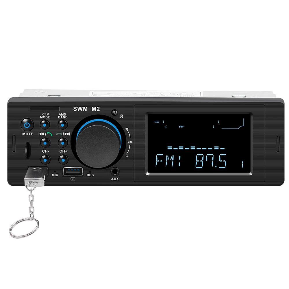 SWM M2 Bluetooth автомобильный стерео аудио 60 Вт 3,5 мм AUX FM Радио FM MP3-плеер USB TF карта ручной Бесплатный звонок с микрофоном беспроводной пульт дистанционного управления