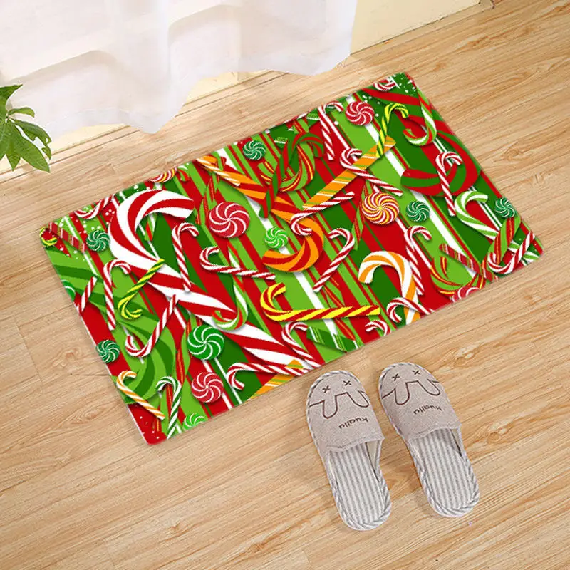 No-12 Merry Christmas Carpets Home Decoration Bedside Kitchen Rugs Non Slip Flannel Bathroom Floor Mat Entrance Indoor Xmas Doormat - Цвет: No-12