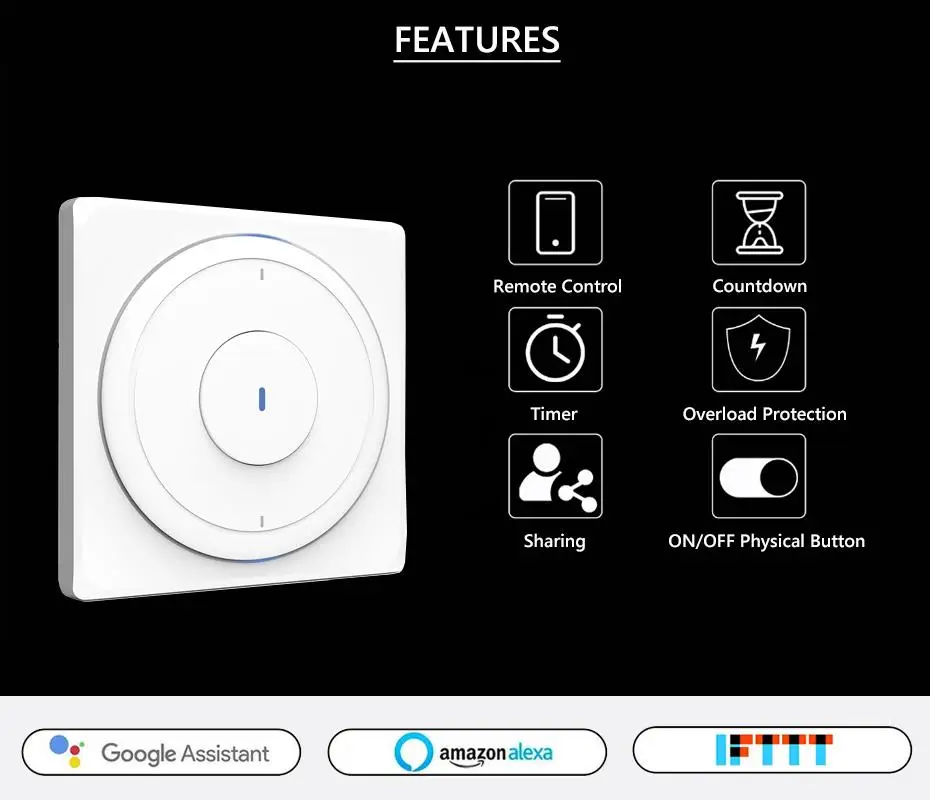 AVATTO Tuya ЕС переключатель Wi-Fi с физической кнопкой, система автоматического управления "умный дом" настенный светильник Переключатель 1/2/3 работать с Alexa, Google home