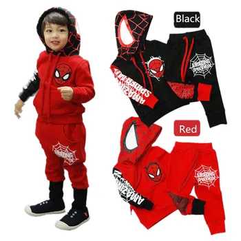 

Spiderman Kids Hoodies Fashion Toddler Boys Clothes Children's Sets Casual Hooded Sweatshirts Suit Spiderman Clothing for Baby