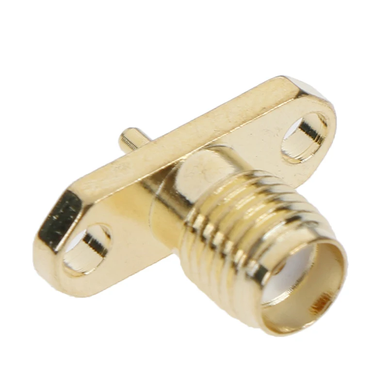 

1PC SMA Female 2 Hole Panel Flange Jack With Solder Post Terminal RF Connector