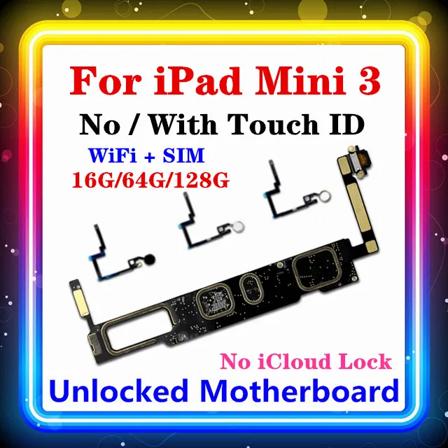 Материнская плата для IPad Mini 3 16/64/128 ГБ Wi-Fi + сотовая версия A1600 | Мобильные телефоны