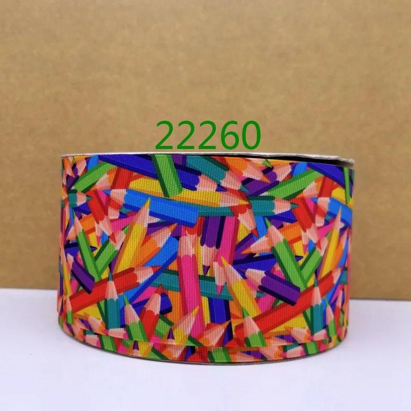 50 ярдов обратно в школу напечатанные grosgrain ленты 22260 - Цвет: 22260