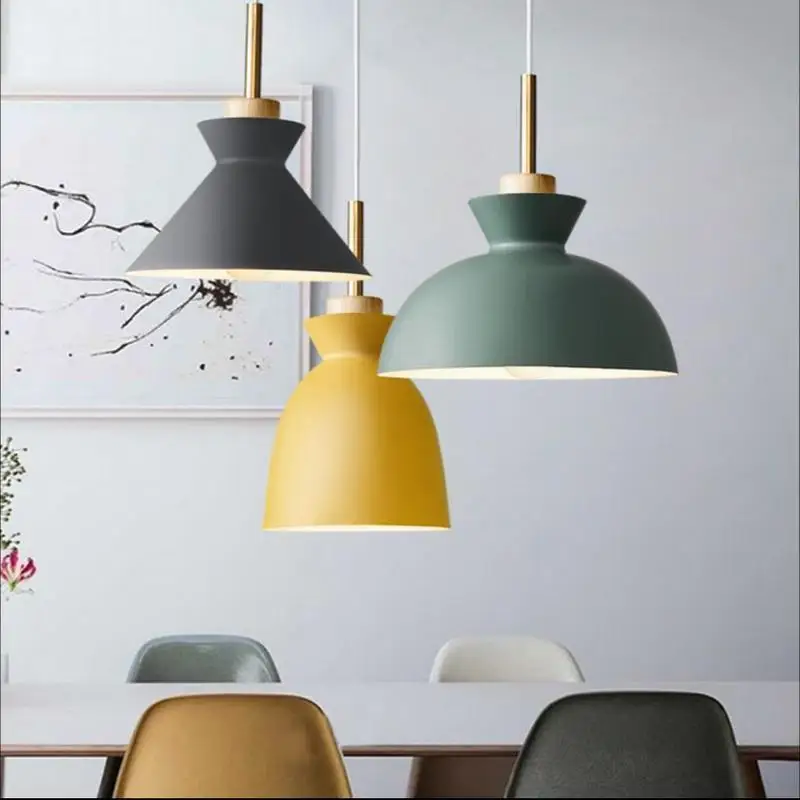 

vintage led wood pendant light art dining room modern hang lamp e27 nordic pendant lights living room restaurants bar droplight