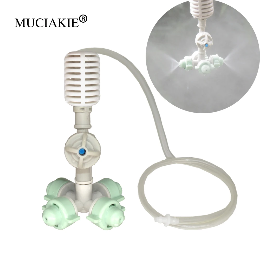 

MUCIAKIE Hanging Mist Cross Nozzle 40LPH Greenhouse Fogger Cooling Humidifying Irrigation System Watering Mist Spray