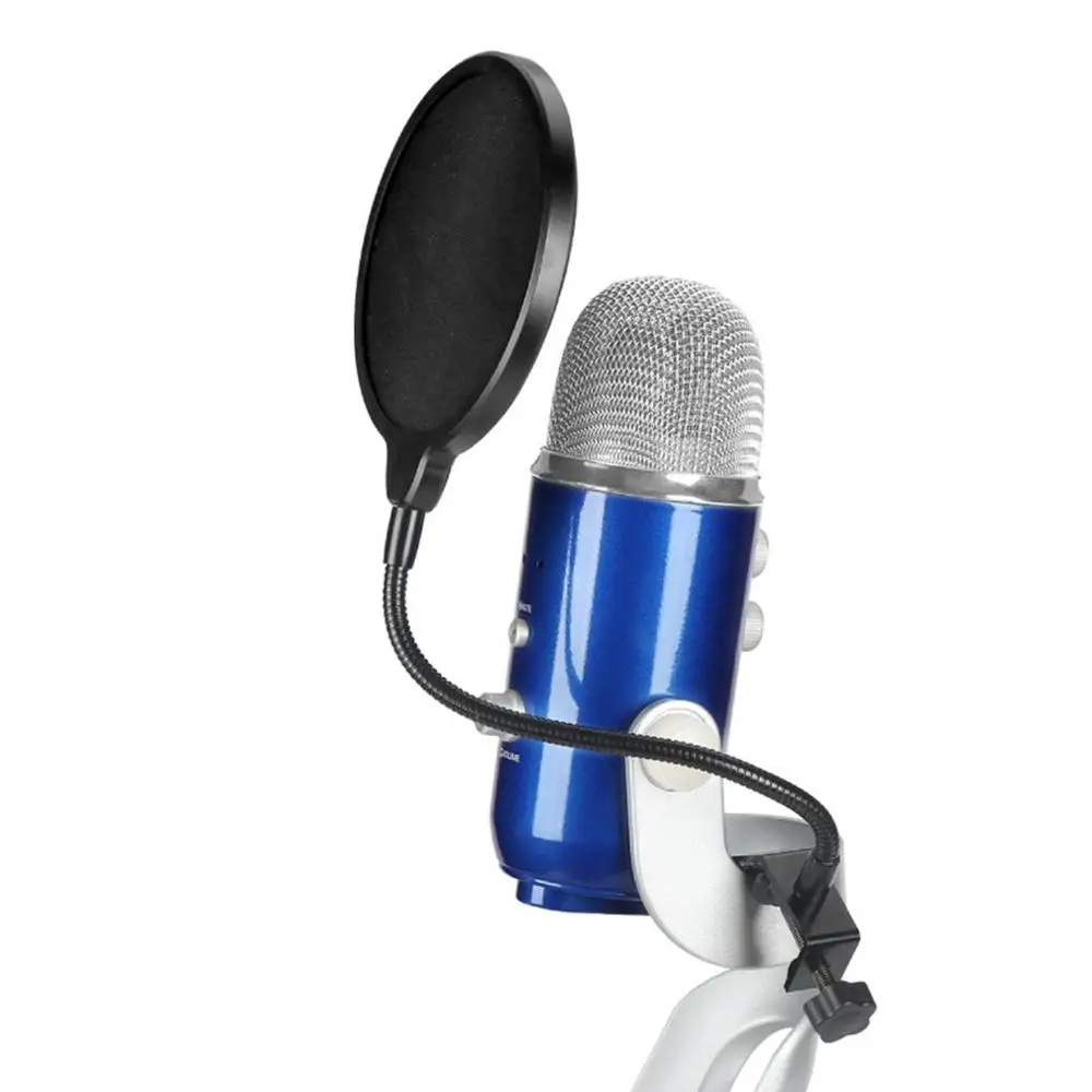 Для Yeti специальный микрофон поп-фильтр большой двухслойный u-тип микрофон Запись с анти-спрей сети