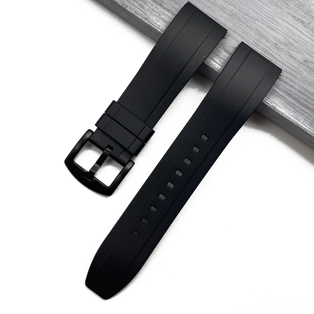Bracelet De Montre En Caoutchouc De Remplacement - Largeurs 20, 22, 24, 26 Mm - Longueur Totale ~200 Mm - 7 Couleurs