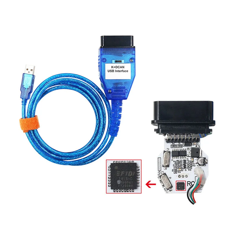 Câble de Diagnostic OBDII pour BMW INPA - Interface USB avec Puce FT232RL, Compatible ISTA & INPA