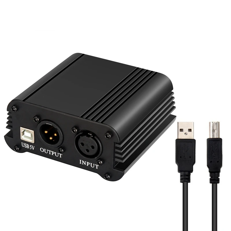 ABKT-B.BMIC 48V USB фантомный источник питания USB кабель микро-телефон кабель для мини микро-телефон конденсатор записывающее оборудование-черный
