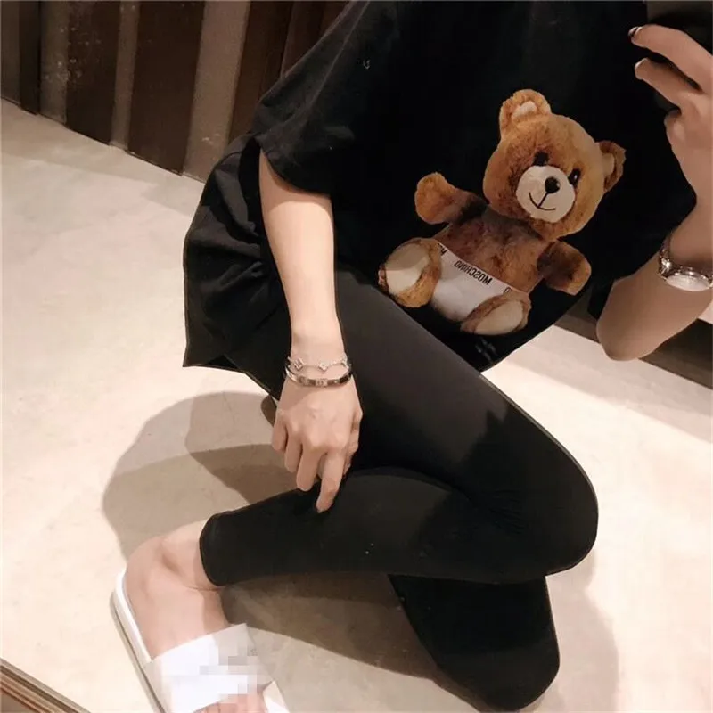 2020 Summer New Ice Silk Leggings Women Sun- Cool Cool Pants Stretch Was Thin And Breathable Nine Points Pants F5A126