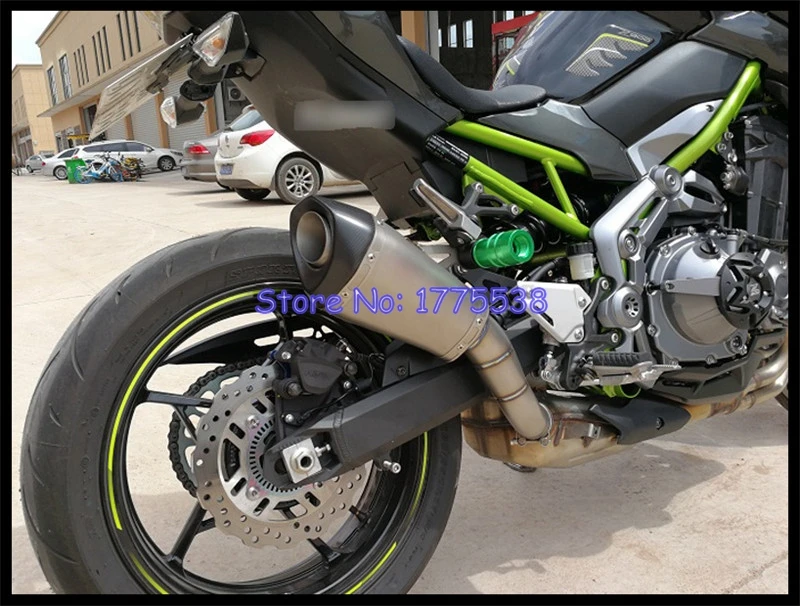 Титановый сплав Z900 Marmitta мото карбоновое волокно мотоциклетный Слип-он выхлопной глушитель Z900 выхлопная труба глушителя для мотоцикла перегородка