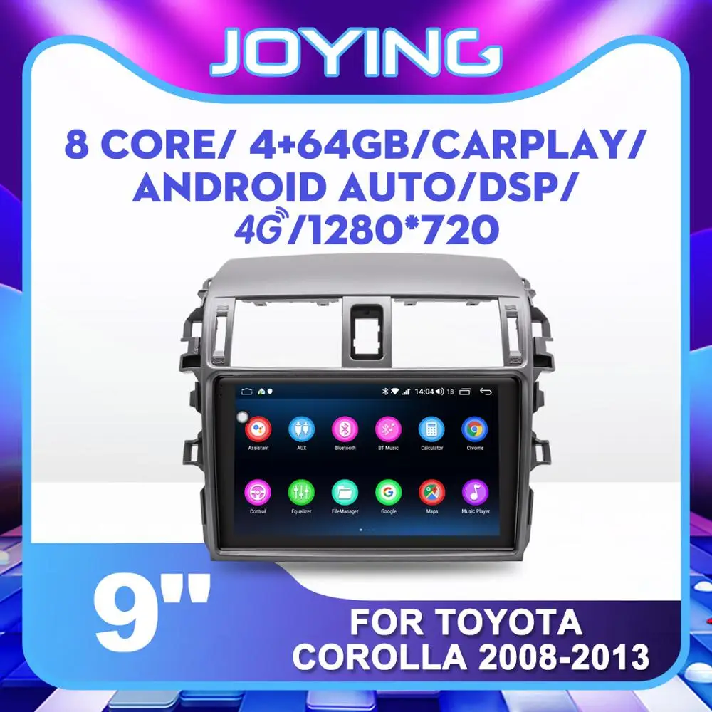 Восьмиядерный 1 Din автомагнитола для Toyota Corolla 2008 2009 2010 2011 2012 2013 Wifi+ DSP радио Поддержка тыловой камеры OBD2 BT