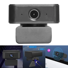 Webcam 1080p hd com cancelamento de ruído microfone ia rastreamento e função de zoom 360 ° girando plug and play pc câmera