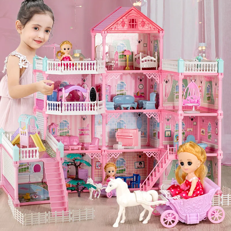 Casa De Boneca Artesanal, Brinquedo Educativo Para Presente De Aniversário, Tamanho  Grande, Para Meninas - Casas De Boneca - AliExpress