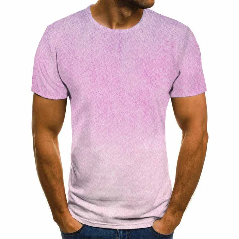 

Summer new men's 3D T-shirt 2020 casual fashion O-neck solid color top casual T-shirt men's street trend T-shirt XXS-6XL