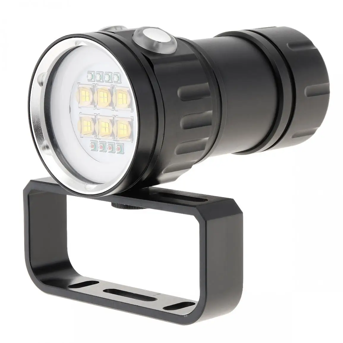 300 Вт шесть 9090 белый XML2+ четыре XPE красный R5+ четыре XPE синий R5 светодиодный подводный 100 м светильник для дайвинга со сферическим кронштейном