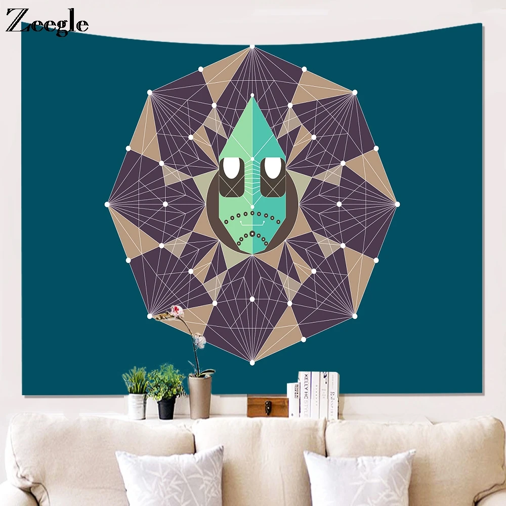 Zeegle Home Decor Tapestry Polyester Beach Blanket Bedroom Account Kitchen Tablecloth Carpet Creative Tapestry Wall Hanging