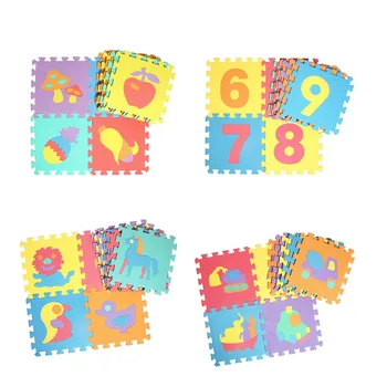 

10Pcs animal Pattern Foam Puzzle Kids Rug Carpet Split Joint EVA baby Play Mat Indoor Soft activity Puzzle Mats