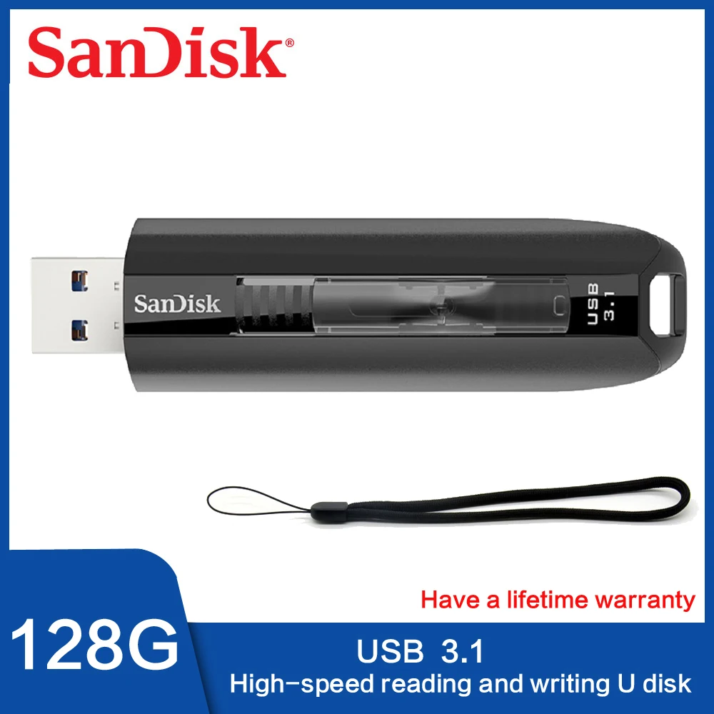 SanDisk usb флеш-накопитель 3,1 64 Гб 128 ГБ 256 ГБ USB флеш-накопитель 3,1 диско-диск USB