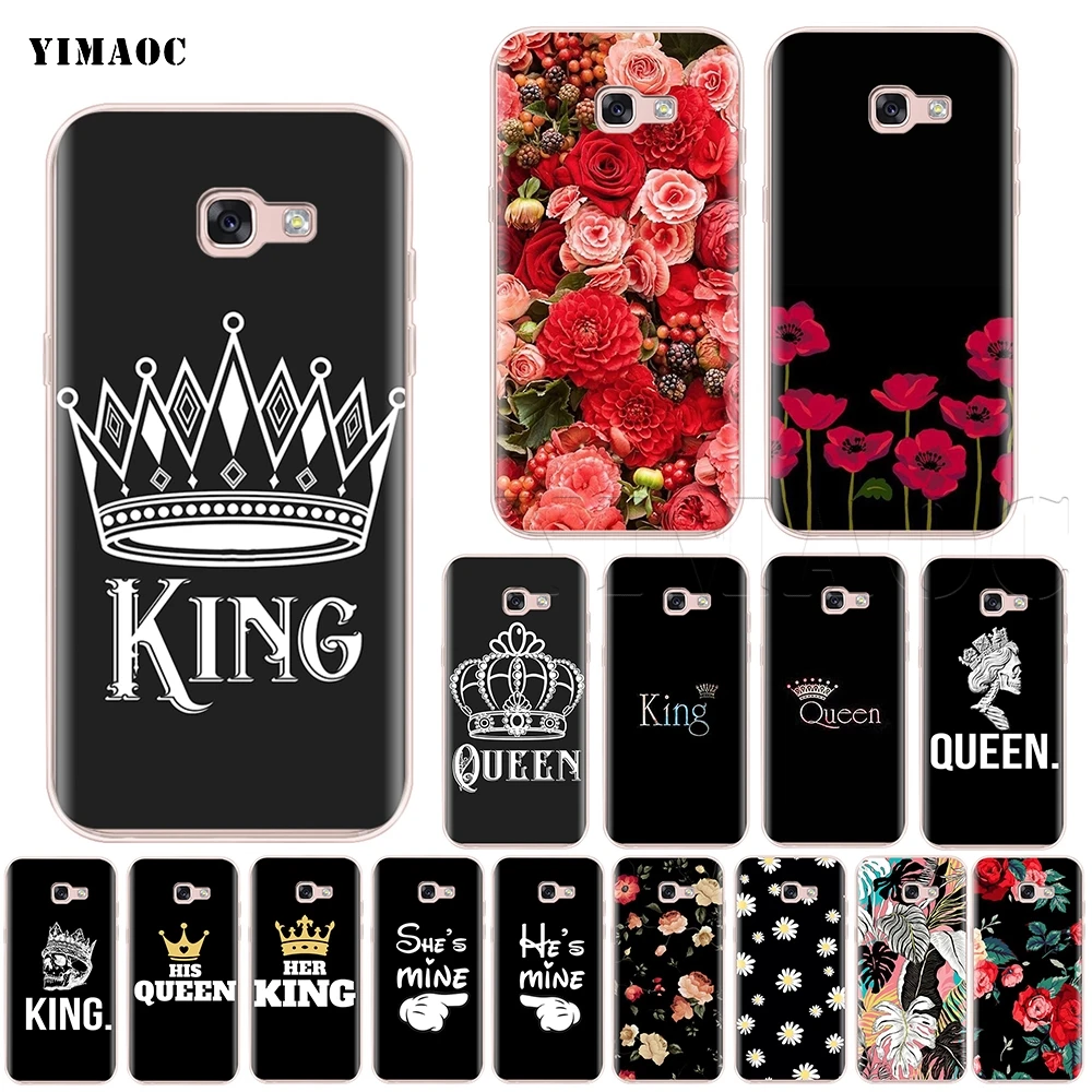

YIMAOC King Queen Couple Lovers Silicone Case for Samsung Galaxy Note 10 Plus A10S A20S A30S A40S A50S