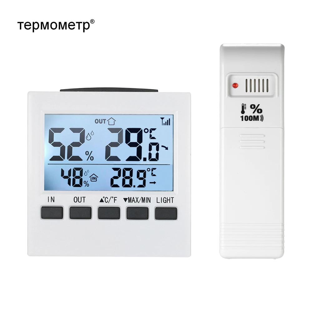 Домашний цифровой термометр-гигрометр для помещений и улицы, измеритель температуры и влажности, будильник, оповещение, бытовая ЖК-метеостанция
