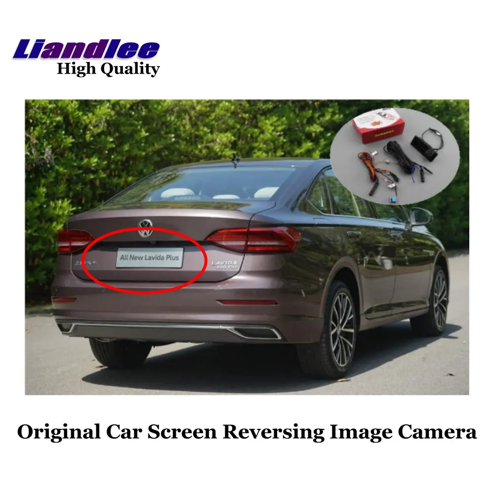 Liandlee автомобильный трек Ручка камера для Volkswagen VW LaVida PLUS автомобильный экран обновление камера заднего хода штекер