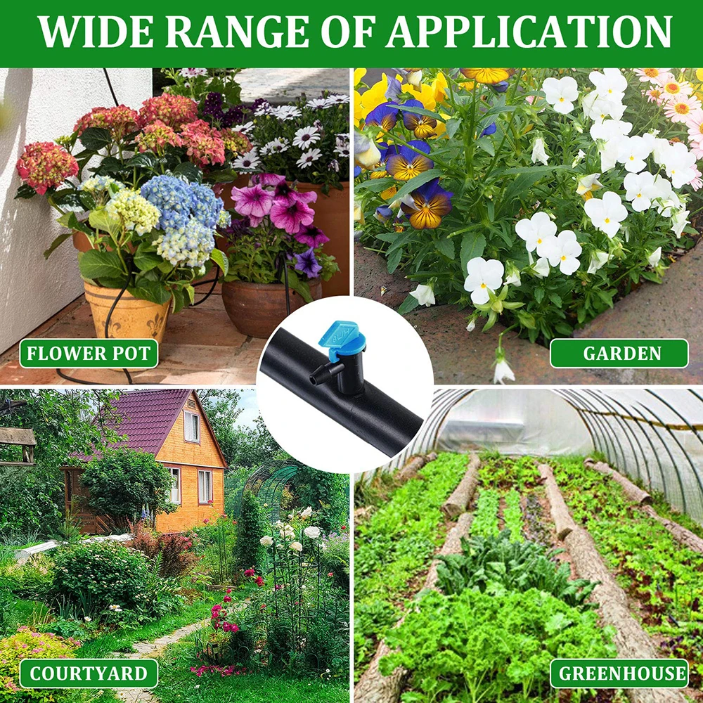 20Pcs Irrigation Drip Emitter Garden Flag Irrigation Dripper Trees and Shrubs Blue Black 2GPH drip irrigation dripper