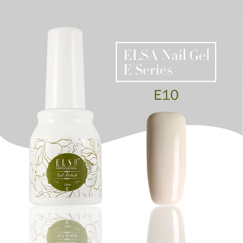 E10 Elsa, 12 мл, Гель-лак для ногтей, для маникюра, Полупостоянный, Vernis, Серия E, УФ светодиодный, Гель-лак для ногтей, впитывается - Цвет: E10